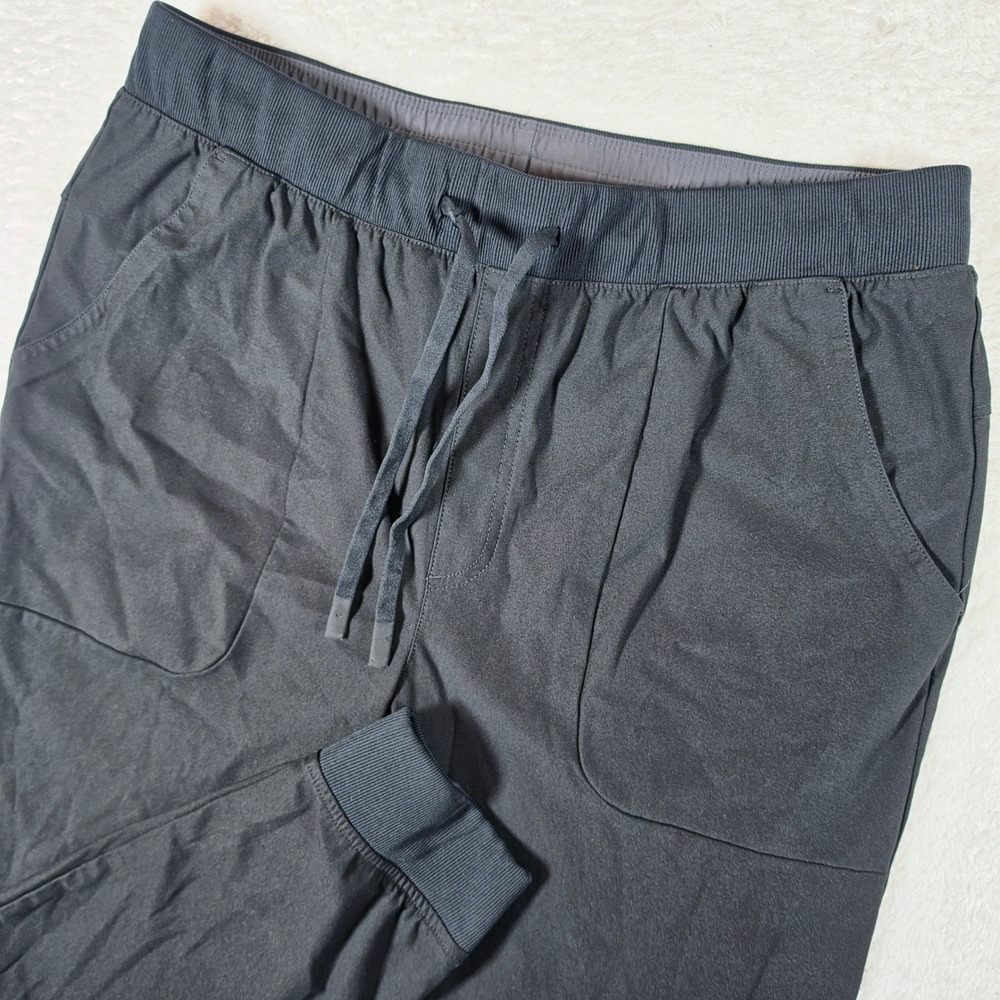 Vrst Jogger Mens Large Black Elastic Waist Drawstring Cuff Stretch 32x28